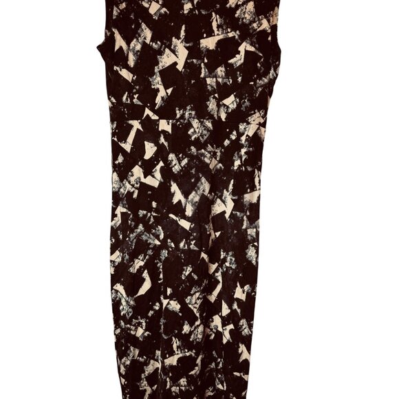 Kenneth Cole Reaction XS Sleeveless Black & White Abstract Print Dress Rayon - Picture 8 of 15